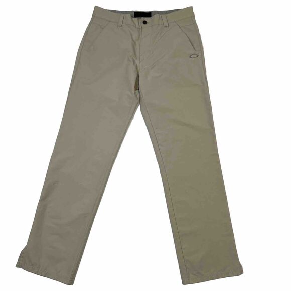 Oakley Take 2.5 Golf Pants Mens 34W x 34L Khaki Beige Nylon Stretch Actual 34x31